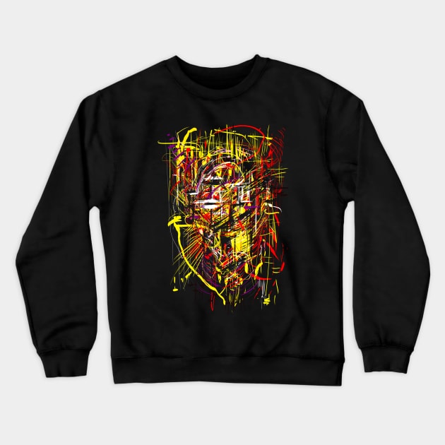 Maya King - abstract face Crewneck Sweatshirt by Nikokosmos